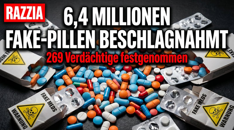 Millionenschlag gegen Pillen-Mafia: 6,4 Millionen Fake-Medikamente aus dem Verkehr gezogen – Deutschland glänzt durch Abwesenheit