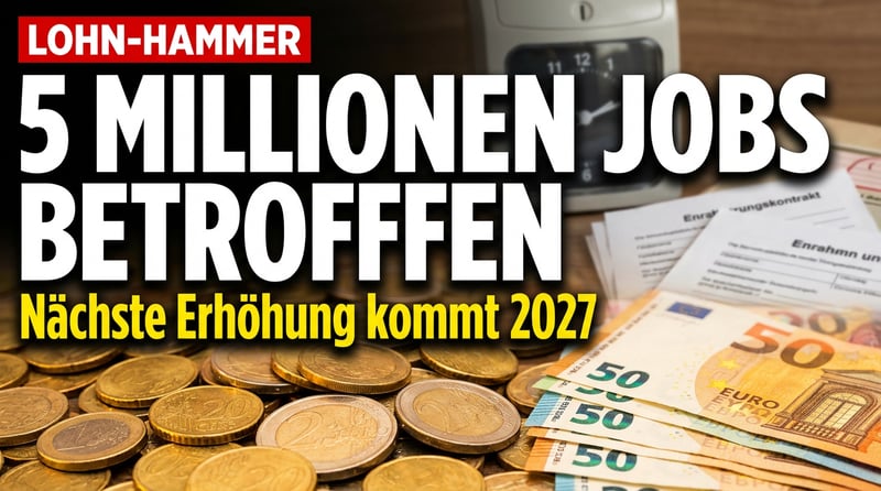 Mindestlohn-Explosion: Fast fünf Millionen Jobs betroffen – und die nächste Erhöhung steht bereits vor der Tür
