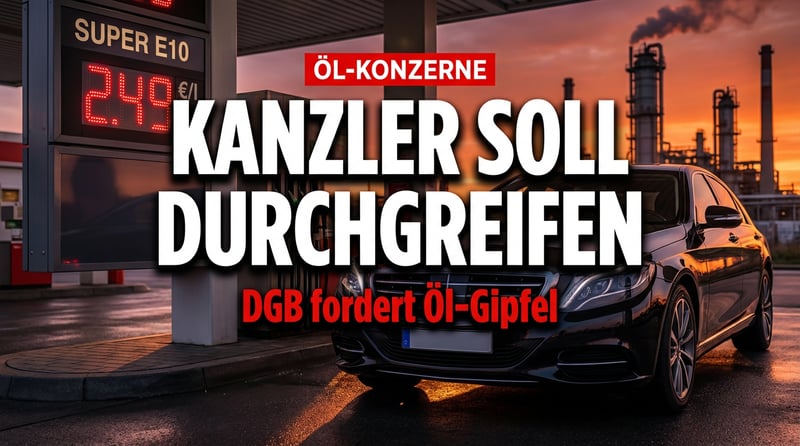 Mineralölkonzerne im Visier: DGB fordert Ölpreisgipfel im Kanzleramt