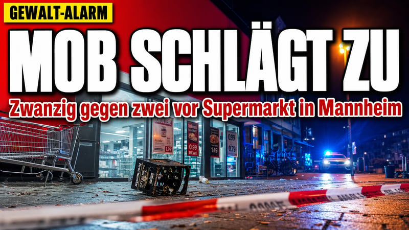 Mob vor dem Supermarkt: 20 gegen zwei – Mannheim schockiert