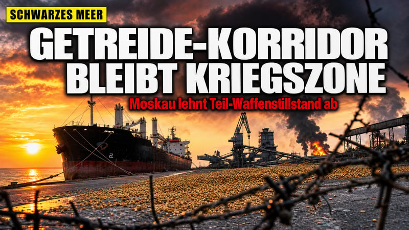 Moskau blockt ab: Getreide-Korridor im Schwarzen Meer bleibt Kriegszone