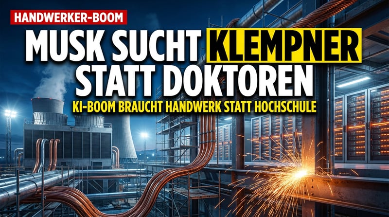 Musk sucht Klempner statt Doktoranden – und entlarvt damit den deutschen Akademisierungswahn