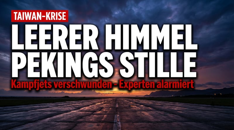 Mysteriöses Schweigen am Himmel: Warum Pekings Kampfjets plötzlich von Taiwans Küste verschwinden