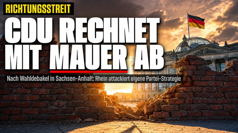 Nach dem CDU-Debakel: Rhein rechnet mit der Brandmauer ab