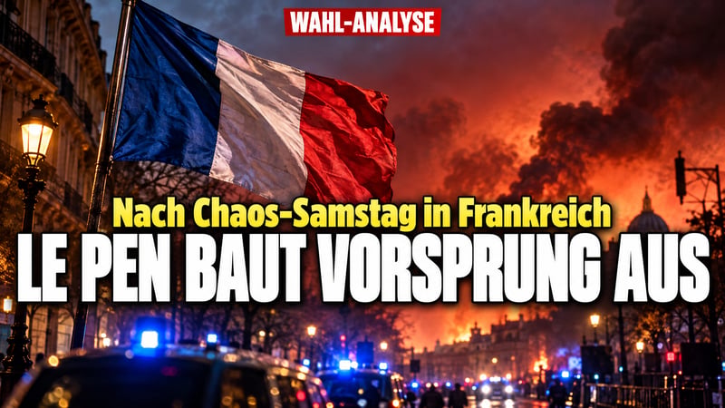 Nach dem Chaos-Samstag: Le Pen baut ihren Vorsprung weiter aus!