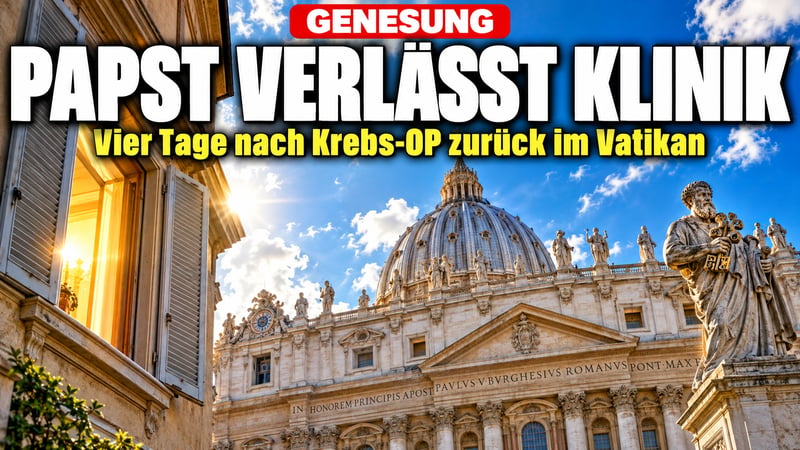 Nach Krebs-OP: Papst Leo XIV. verlässt schon nach vier Tagen die Klinik!
