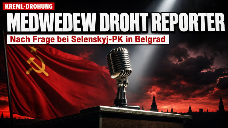 Nach Todes-Frage in Belgrad: Medwedew droht deutschem Reporter