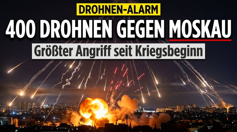 Nächtlicher Drohnensturm über Moskau: 400 Fluggeräte im größten Angriff seit Kriegsbeginn