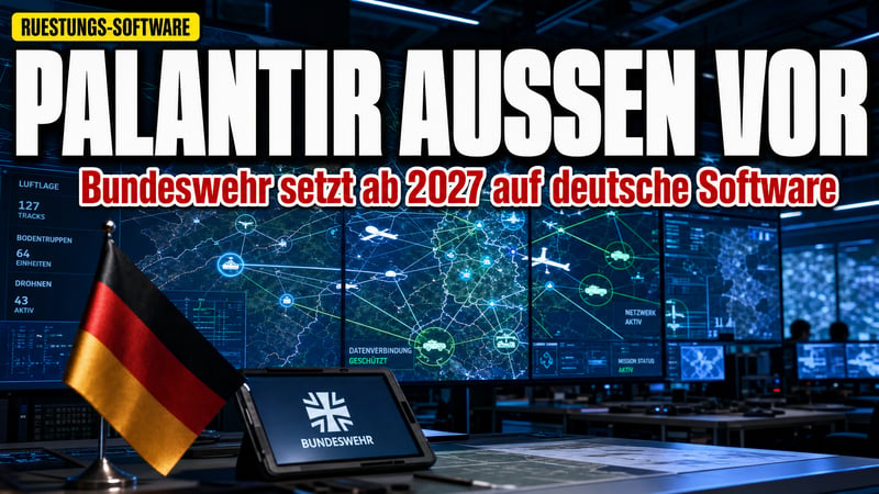 Nein zu Palantir: Bundeswehr setzt ab 2027 auf deutsche Software