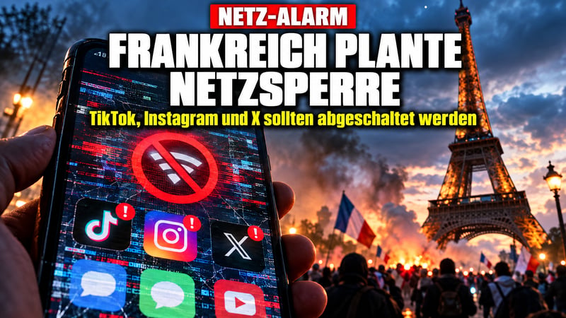 Netz-Notbremse in Paris: Regierung wollte TikTok, Instagram und X sperren!