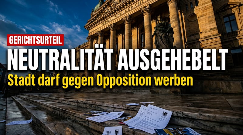 Neutralitätsgebot ausgehebelt: Verwaltungsgericht erlaubt Stadt offene Stimmungsmache gegen Oppositionspartei