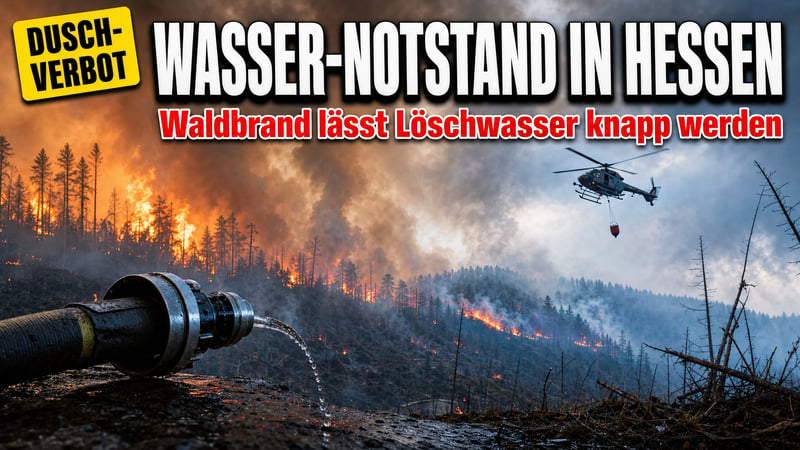 Nicht duschen, nicht baden: Wasser-Notstand in Hessen!