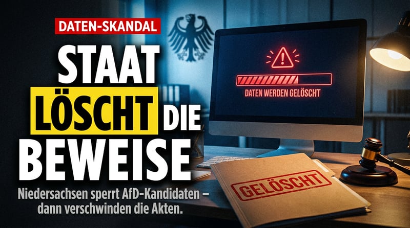 Niedersachsens digitale Amnesie: Wenn der Staat AfD-Kandidaten aussortiert und danach die Festplatte putzt
