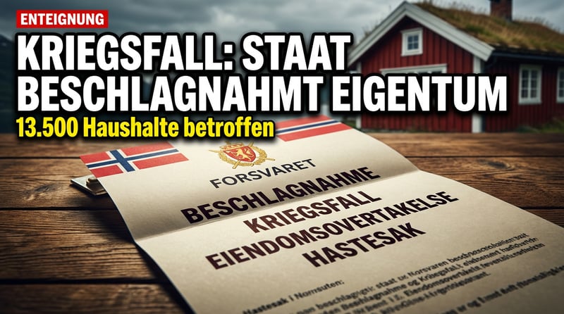 Norwegen bereitet Bürger auf Enteignung vor: 13.500 Haushalte erhalten Schreiben der Armee