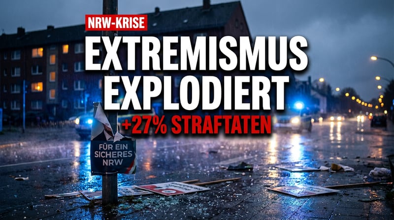 NRW versinkt im Extremismus: Politisch motivierte Kriminalität explodiert auf Rekordniveau