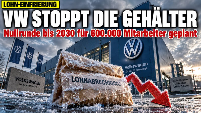 Nullrunde bis 2030: VW will Gehälter von 600.000 Mitarbeitern einfrieren