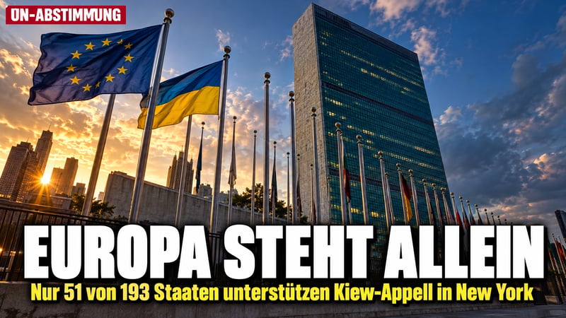 Nur noch 51 Staaten: Kiews Hilferuf verhallt in New York!