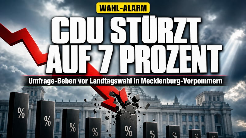 Nur noch 7 Prozent: CDU droht der Rauswurf aus dem Landtag