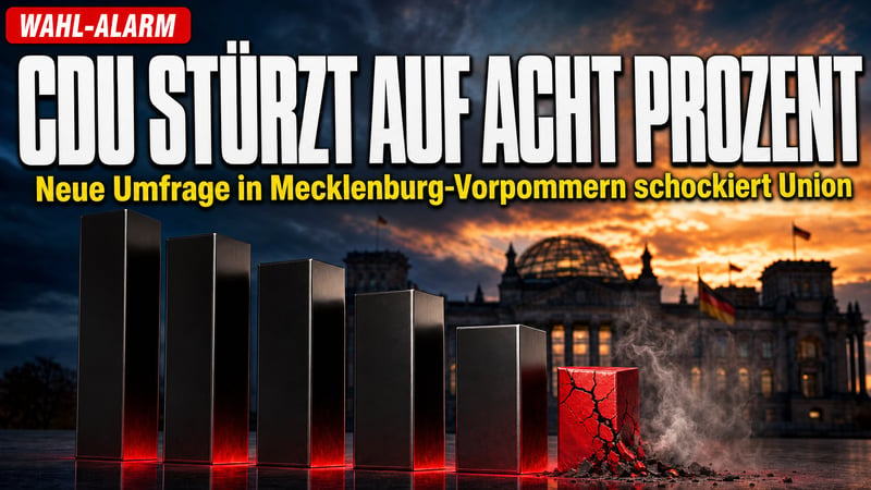 Nur noch acht Prozent: CDU droht Absturz in Mecklenburg-Vorpommern