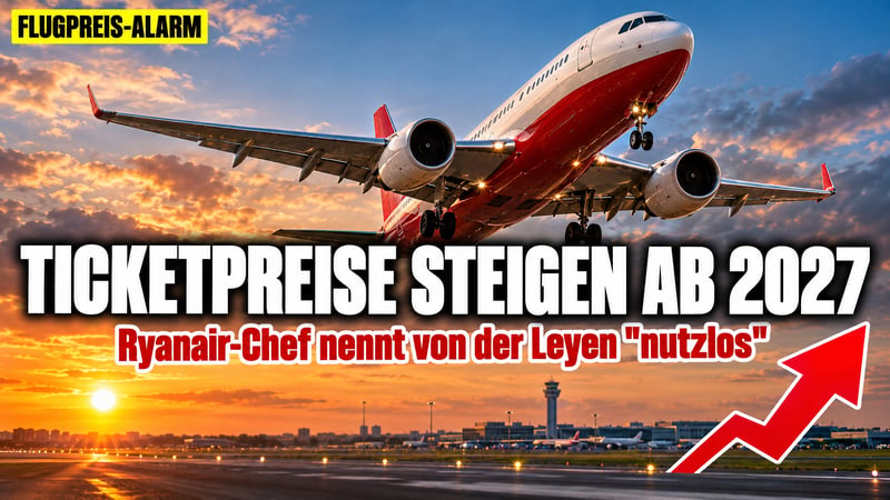„Nutzlos!“ Ryanair-Boss zerlegt von der Leyen – Fliegen wird teurer