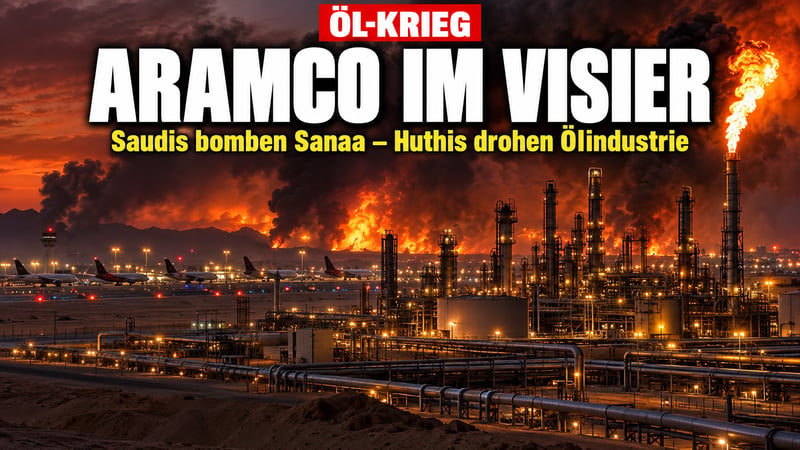 Öl-Krieg am Golf: Saudis bomben Sanaa, Huthis drohen Aramco!