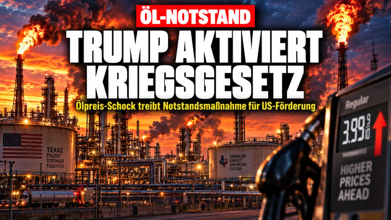 Öl-Notstand im Weißen Haus: Trump holt das Kriegsgesetz raus!