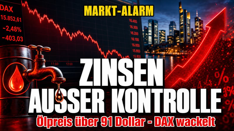Öl über 91 Dollar: DAX wackelt – und die Zinsen explodieren