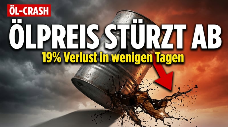 Ölpreis-Crash um 19 Prozent: Wenn die Märkte auf Hoffnung statt auf Fakten wetten
