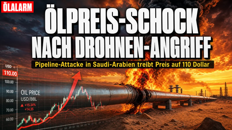 Ölschock aus Arabien: Drohnen treffen Pipeline – Preis rast auf 110 Dollar