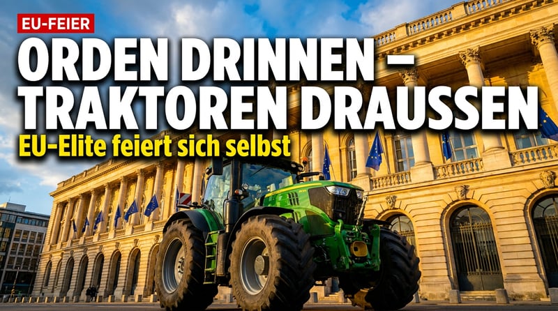 Orden für die Elite, Traktoren vor der Tür: Die EU feiert sich selbst – mit DDR-Charme