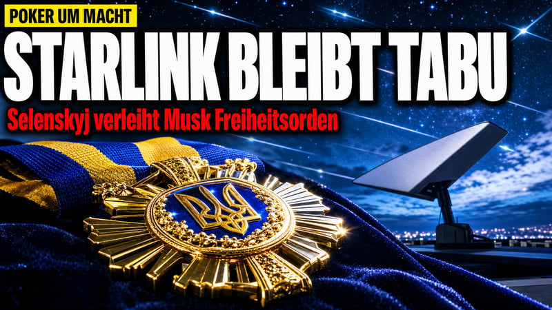 Orden statt Argumente: Selenskyj umwirbt Musk – Starlink bleibt tabu