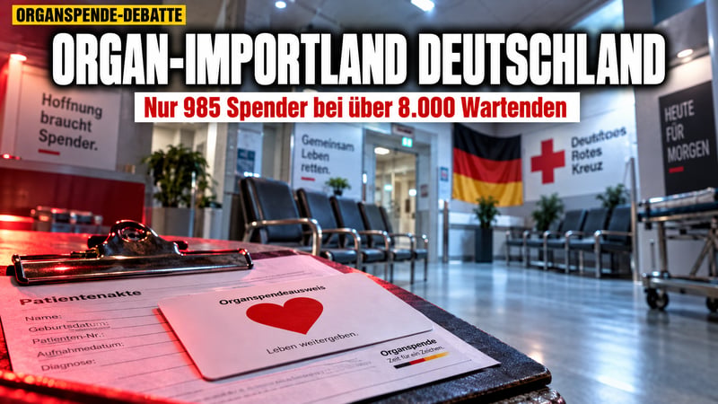 Organ-Importland Deutschland: Ärztechef rechnet mit dem Kurs ab!