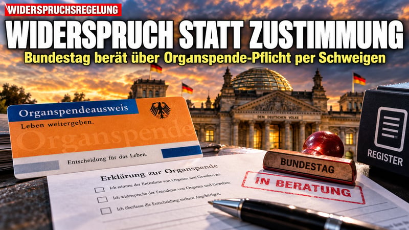 Organspende per Schweigen? Bundestag will das Nein zur Pflicht machen