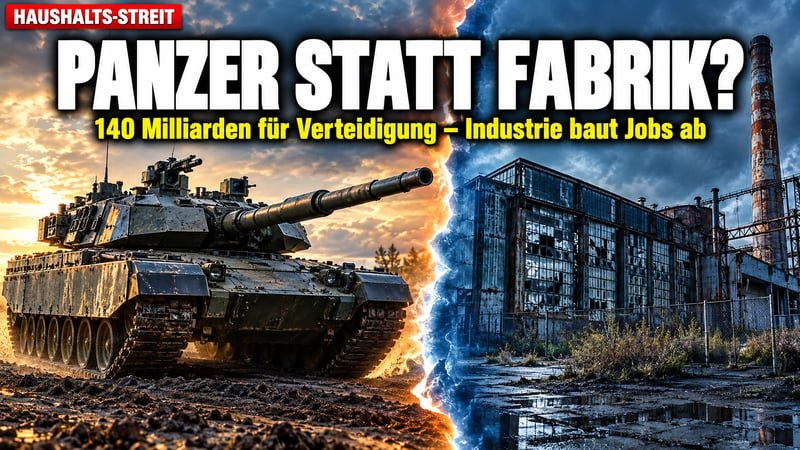 Panzer oder Fabriken? Der 140-Milliarden-Streit spaltet das Land