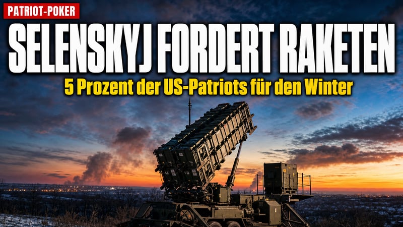 Patriot-Poker: Selenskyj will 5 Prozent der US-Raketen – wer zahlt?