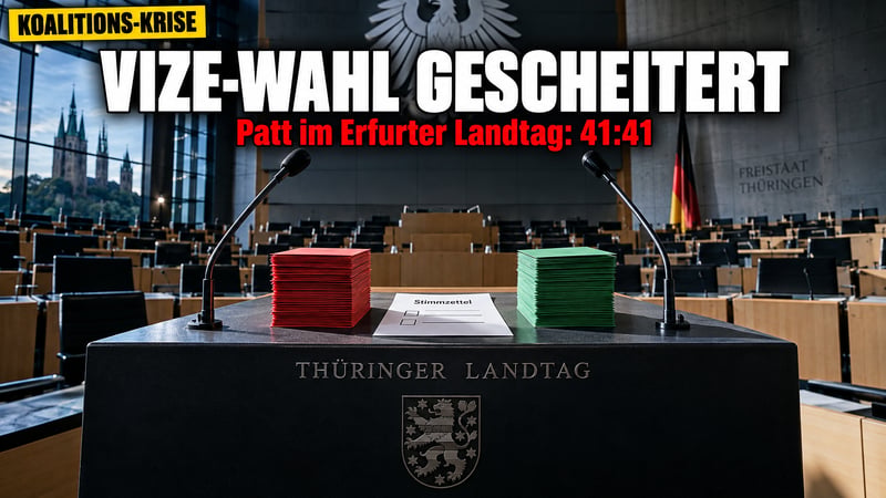 Patt im Erfurter Landtag: Wolfs Truppe fÀllt bei der Vize-Wahl durch!