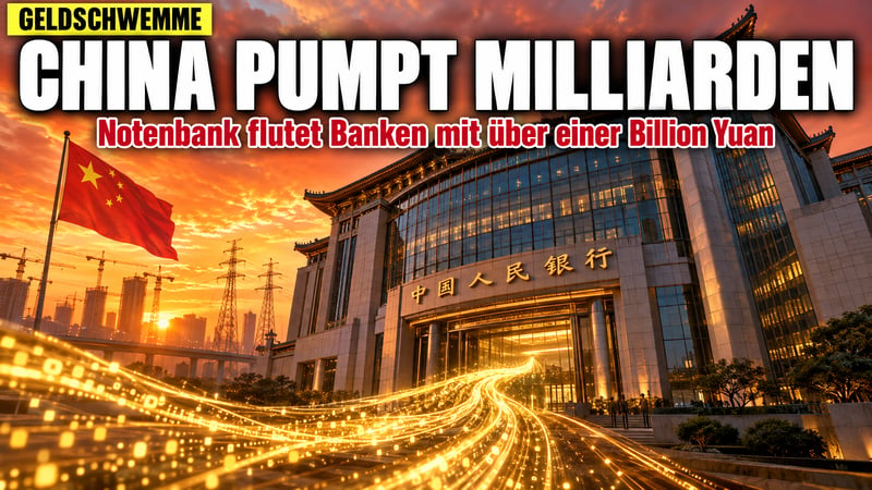 Pekings Geldkanone: Notenbank pumpt eine Billion Yuan in Chinas Banken!
