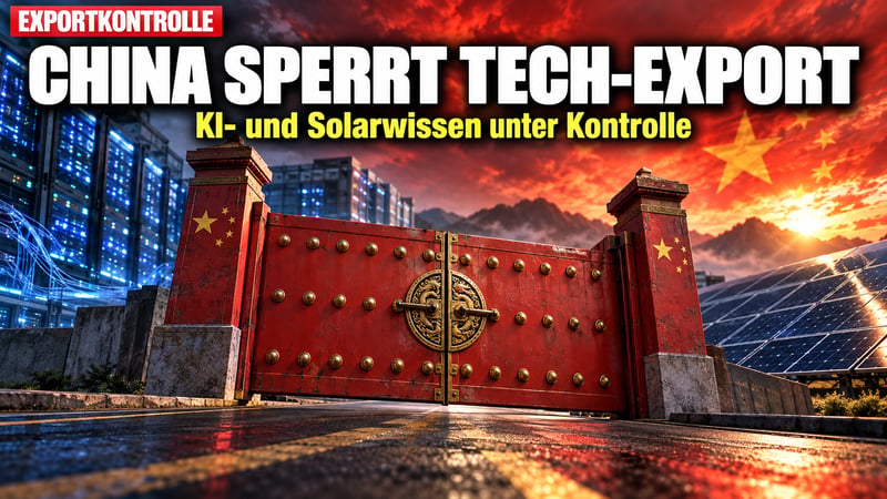 Pekings Tech-Riegel: China sperrt den Export von KI- und Solarwissen!