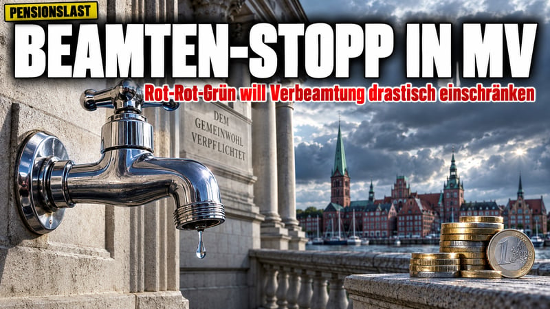 Pensions-Zeitbombe in Schwerin: Rot-Rot-Grün dreht den Beamten-Hahn zu