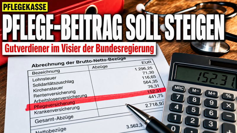 Pflege-Schock: Gutverdiener sollen auf 1100 Euro mehr Beitrag zahlen