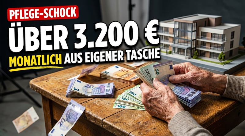 Pflegeheim-Kosten explodieren: Über 3.200 Euro monatlich aus eigener Tasche