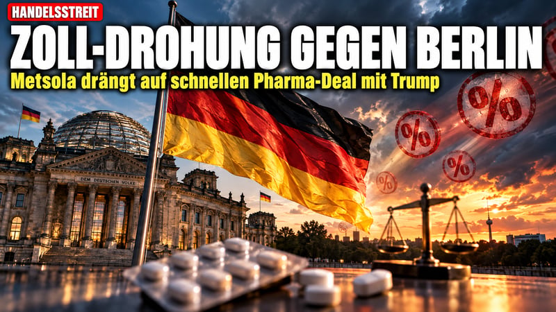 Pharma-Streit mit Trump: Metsola drängt Berlin zum schnellen Deal!