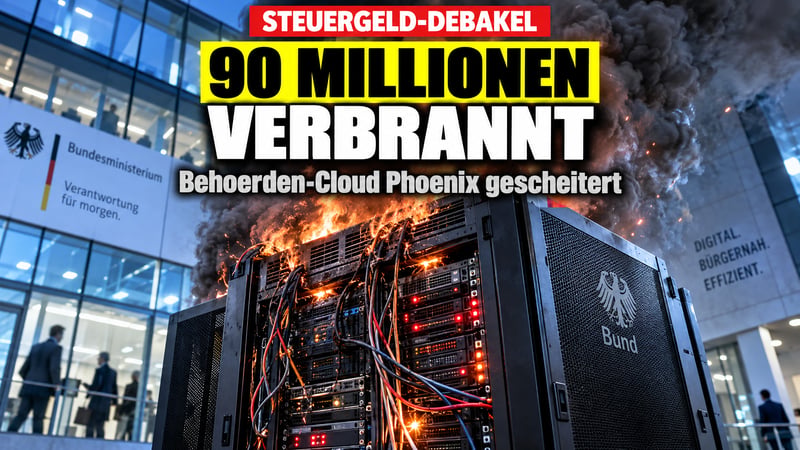 Phoenix-Pleite: 90 Millionen Steuergeld in der Behörden-Cloud verbrannt!