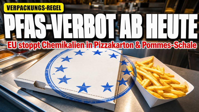 Pizzakarton unter Brüsseler Aufsicht: Ab heute gilt die PFAS-Regel