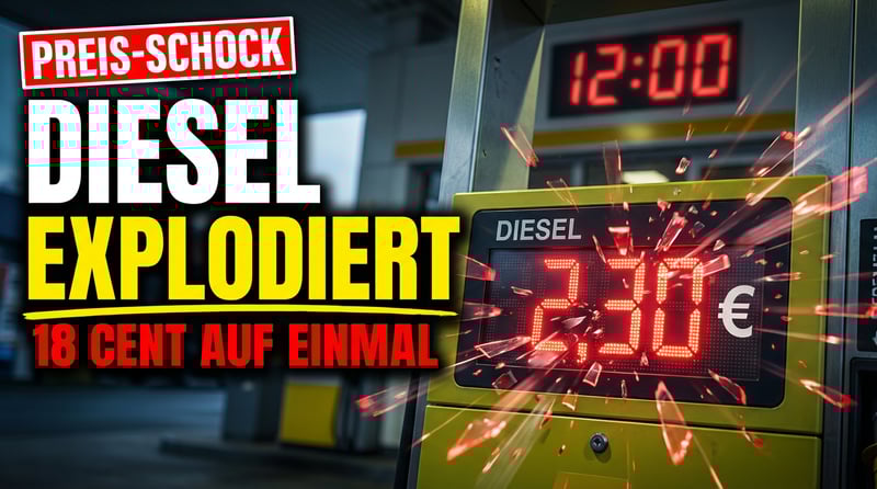 Planwirtschaft an der Zapfsäule: Reiches 12-Uhr-Regel lässt Dieselpreis um 18 Cent explodieren
