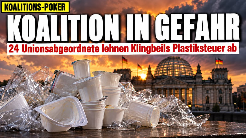 Plastik-Poker in Berlin: Platzt die Merz-Koalition an Klingbeils Steuer?