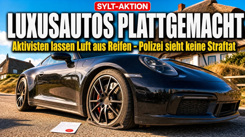 Platte Reifen auf Sylt: Warum die Polizei hier keine Straftat sieht