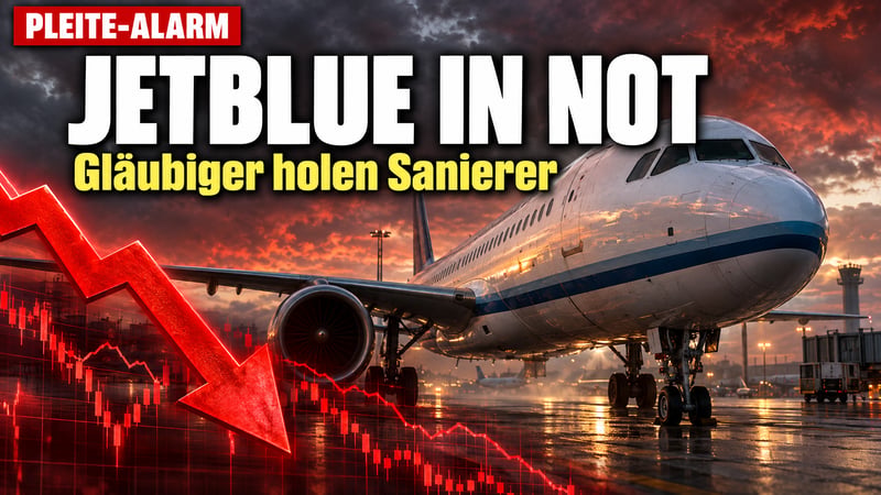 Pleite-Gefahr bei JetBlue: Gläubiger holen die Sanierer!