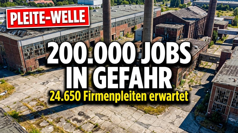 Pleitewelle erfasst Deutschland: 200.000 Arbeitsplätze auf der Kippe