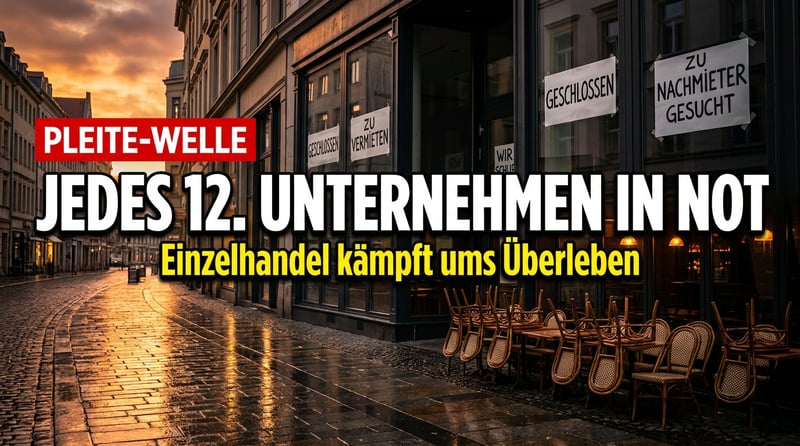 Pleitewelle mit Wucht: Jedes zwölfte Unternehmen kämpft ums Überleben